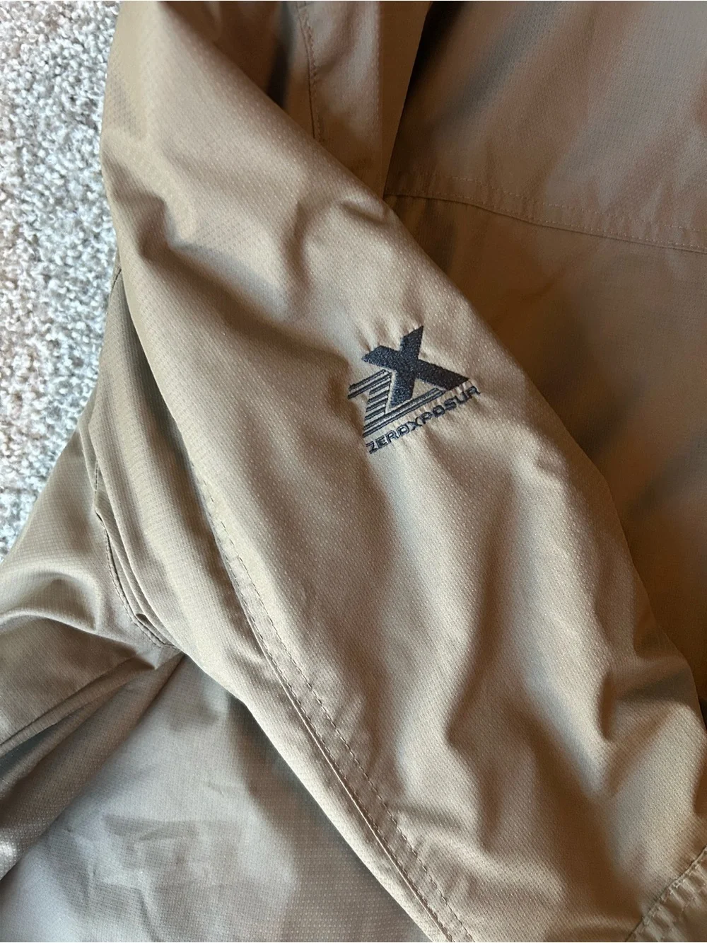 ZeroXposur Men's Hooded Raincoat in Khaki Tan